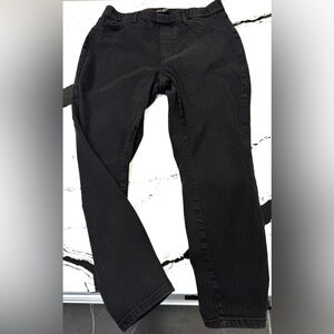 Judy Blue Distressed Black Stretch Crop Jeans 16W High Rise Capri 7/8 Length